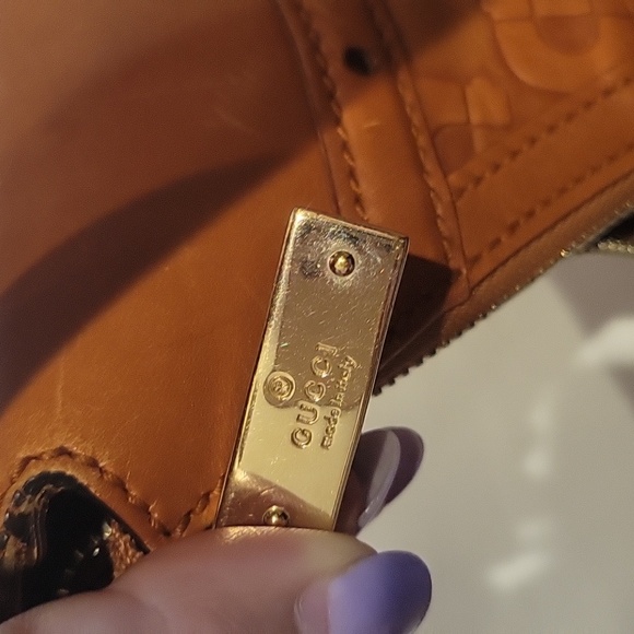 GUCCI ❤️🌟 HORSEBIT EMBOSSED RICH COGNAC  LEATHER ⭐️ - Picture 7 of 12